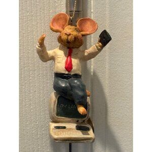 Computer Mouse Christmas Ornament Kurt Adler Hole in the Wall Gang Red Office